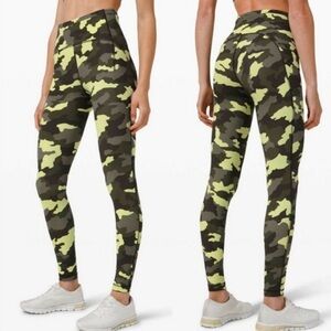 Lululemon Swift Speed HR Tight 28" Heritage 365 Camo Crispin Green Multi…